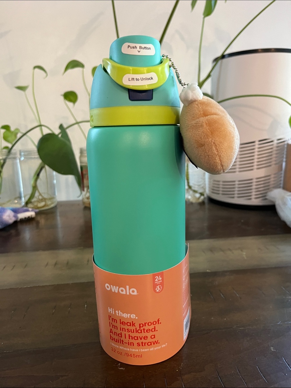 owala Teal Insulated Stainless Steel Water Bottle with Straw